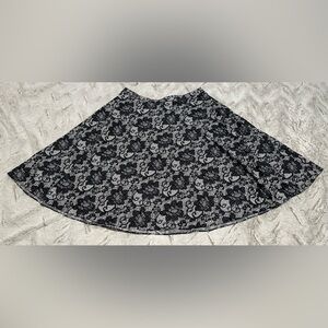 Grace Floral Lace Pattern A-Line Skirt